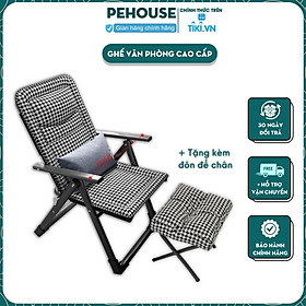 Mua Ghế thư giãn gấp gọn Pehouse PH2305  ghế thư giãn nâng hạ độ cao tùy chỉnh thành giường nằm  tặng đôn gác chân - Nhà Đẹp PeHouse