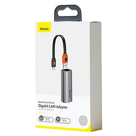Đầu chuyển cổng USB Type A/Type C sang cổng mạng LAN Baseus Steel Cannon Series- Hàng chính hãng