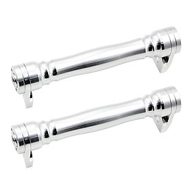 2x Aluminum Alloy Easy Wheel Extension Bars For Brompton Folding Bike Silver