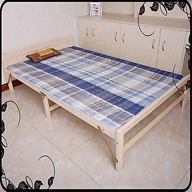 Giường xếp gỗ thông Giường gỗ thông xếp gọn 80x195x41cm tặng đệm
