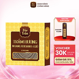 Trầm Hương Khoanh 4 Giờ – Hộp Vàng 18 Miếng | Bảo Trầm | Thơm Sâu Tự Nhiên, Không Hóa Chất
