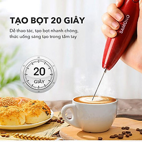Mua Máy tạo bọt sữa cho các tín đồ yêu thích cà phê cappuchino  latte SAMONO SW-MFB11 - Bảo hành 12 tháng - Hàng chính hãng