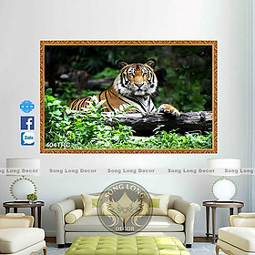 Mua TRANH DÁN TƯỜNG 3D NGOẠ HỔ  TRANH DÁN TƯỜNG CON HỔ - TRANH CON CỌP