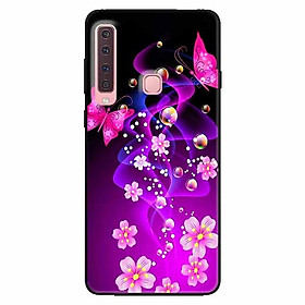 Ốp lưng dành cho Samsung A9 2018 mẫu Bướm Và Hoa Hồng