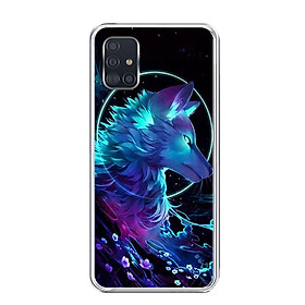 Ốp lưng dẻo cho điện thoại Samsung Galaxy A51 - 0485 Wolf - Hàng Chính Hãng