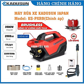 Mua Máy rửa xe máy phun xịt rửa áp lực cao mô tơ cảm ứng từ lõi đồng điều chỉnh áp lực nước tự hút nước thông minh Hàng chính hãng Kadusun K5-PXR9