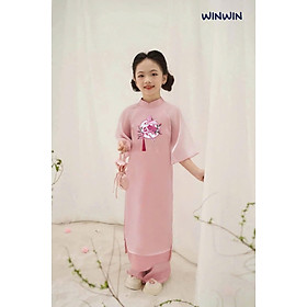 Bộ áo dài tết cho bé gái mẫu hoa mùa xuân xinh xắn diện lễ tết noel giáng sinh năm mới từ 10-40kg hàng thiết kế cao cấp