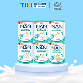 Thùng 6 lon Sản Phẩm Dinh Dưỡng Nestlé NAN OPTIPRO PLUS 1 800g/lon
