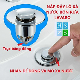 Mua Nắp đậy lỗ thoát xả nước bồn rửa Lavabo sang trọng tiện dụng thay thế nắp lật nắp cao su cũ bồn rửa mặt - HS Shop