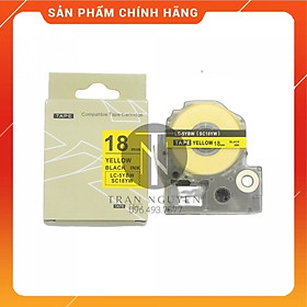 Mua Nhãn in Tepra SC18YW (LC-5YBW) - Chữ đen nền vàng 18mm x 8m - Hàng nhập khẩu