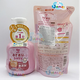 Combo Sữa Tắm Dưỡng Ẩm Cho Em Bé Arau Baby Cam (Bình 450ml + Túi 400ml)