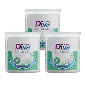 Combo 3 Hộp Tăm Bông Diva - 200 Que/Hộp