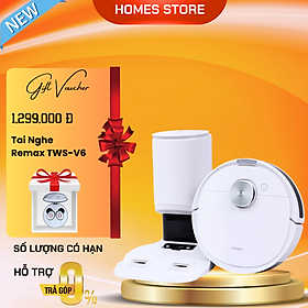 Robot Hút Bụi Lau Nhà Ecovacs Deebot T9 Plus - Bản Quốc Tế Kết Nối App Công nghệ OZMO 2.0 Và Khử Mùi Lực Hút 3000 Pa, Phù Hợp Diện Tích 200m2, Công Suất 40 W - Hàng Chính Hãng