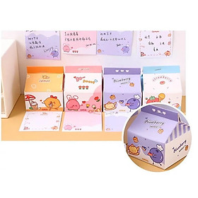 Giấy note hộp sữa in họa tiết 6.8*6.8cm 230 tờ note
