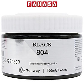 Tuýp Màu Vẽ Acrylic 100 ml - Sunway No.804 - Black