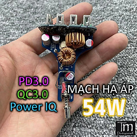 Mạch Hạ Áp Sạc Nhanh 54W 4 Cổng