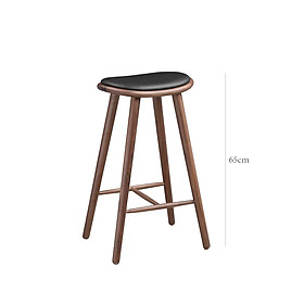 Mua Ghế quầy bar cao 65cm chân gỗ mặt nệm dành cho đảo bếp