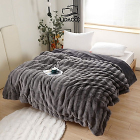 Mua Chăn lông hồ ly sóng 3D LIDACO cao cấp mềm mịn siêu ấm áp 3kg khổ rộng 2mx2m3