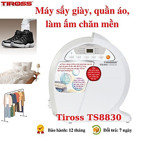 Máy sấy khô khử mùi giày, quần áo, làm ấm chăn mền Tiross TS8830 có hẹn giờ, thương hiệu Ba Lan - Hàng chính hãng