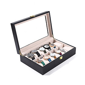 Hộp Đựng Đồng Hồ Đeo Tay 12 Ngăn SAIKE SAIKE S1288 Vỏ Gỗ Cao Cấp
