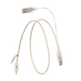 70cm/2ft USB2.0 A Type Male to Mini 5 Pin Male Y Cable For Hard Disk 480Mbps