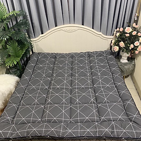 Mua TOPPER - TẤM LÀM MỀM ĐỆM HÀN QUỐC HỌA TIẾT KẺ CHÉO XÁM