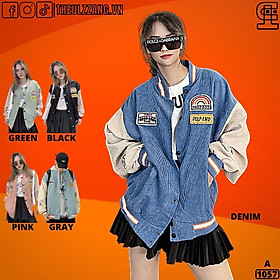 Hình ảnh Áo Khoác Bomber Jackets Nam Nữ Kaki Nhung Tâm QC Dày Dặn Form Rộng UNISEX Áo Khoác Đôi Nam Nữ Kaki CẦU VÒNG