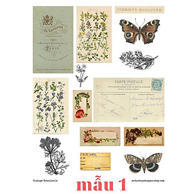 Sticker tự cắt phong cách cổ điển - vintage trang trí sổ nhật kí, sổ tay | Bullet journal - kc014-15