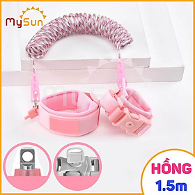 Dây đai vòng đeo tay dắt bé đi dạo, phản quảng có khóa an toàn chống lạc cho trẻ em MySun
