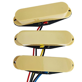 Hình ảnh High Output Guitar Pickup Single Coil Humbucker Pickups Neck Middle Bridge Set for ST Beige