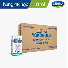 Thùng 48 hộp sữa YOKOGOLD pha sẵn 110ml