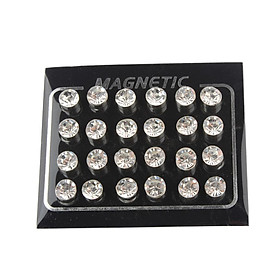 12 Pair Men Women Unisex Non Piercing Magnetic Magnet Ear Stud Earrings 7mm