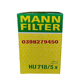 LỌC DẦU(NHỚT) BÔI TRƠN MANN FILTER CHO MERCEDES BENZ HU 718/5X (MÃ: 112 180 00 09; 112 184 02; WL7009 25; 000 180 22 09)