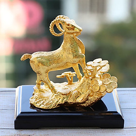 Mua Quà tặng cho người tuổi Mùi: Tượng Dê thịnh vượng mạ-vàng