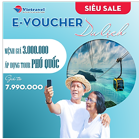 [EVoucher Vietravel] Mệnh giá 3.000.000 VND áp dụng cho tour nội địa Phú Quốc giá từ 6.990.000