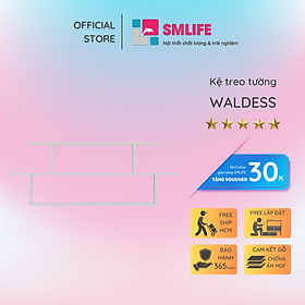 Kệ sách treo tường gỗ công nghiệp hiện đại SMLIFE Waldess