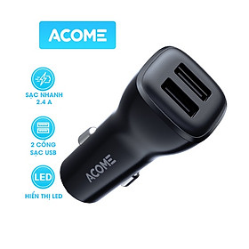 Mua Tẩu Sạc Ô Tô ACOME ACC05 2 Cổng USB Hỗ Trợ Sạc Nhanh Tương Thích Với Nhiều Thiêt Bị - Hàng chính hãng