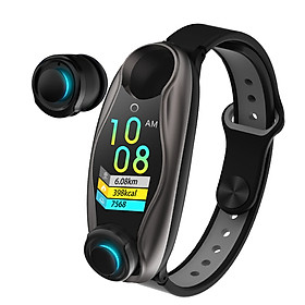 LEMFO LT04 Bracelet Wireless BT Earphone 2 In 1 Fitness Tracker Blood Pressure Monitor Waterproof Sport Smartwatch