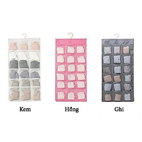 Mua Túi treo 30 ngăn đựng đồ lót tất vớ 2 mặt tiện lợi - Túi đựng đồ lót áo ngực vớ 2 mặt 30 ô tiết kiệm không gian
