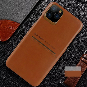 Ốp lưng da chống sốc cho iPhone 11 Pro Max hiệu G-Case trang bị ngăn đựng thẻ ATM, NameCard mặt siêu mềm mịn, chống sốc tốt, bảo vệ tuyệt đối - hàng nhập khẩu - Nâu