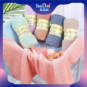 Mua Combo 4 Khăn Mặt Lông Cừu Hàn Quốc Siêu Thấm Hút Cực Mịn - 30x50 cm - Gân xù (giao màu ngẫu nhiên)