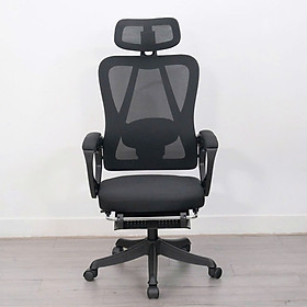 Mua Ghế văn phòng lưng lưới gác chân màu đen CR4336-M Nội thất Capta