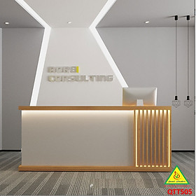 Bàn thu ngân, bàn lễ tân, bàn tính tiền bằng gỗ MDF QTT505 - NỘI THẤT LẮP RÁP VIENDONGADV
