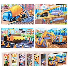 Đồ chơi gỗ - Combo gồm 4 tranh ghép tương ứng 12-24-36-48 miếng ghép