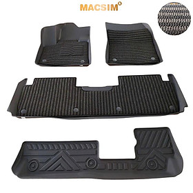 Thảm Lót Sàn 2 Lớp TPE Macsim Peugoet 5008 Chuẩn Form, Bền, Không Mùi (sd3 xám đen ct)