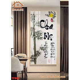 Mua Tranh THƯ PHÁP tráng gương trang trí phòng khách  không gian sống TẶNG KÈM ĐINH TREO TPCM039