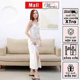 Đầm ngủ WANNABE DNS58 váy ngủ lụa mịn mềm mát dáng dài sang trọng tôn vinh đôi chân dài bất tận