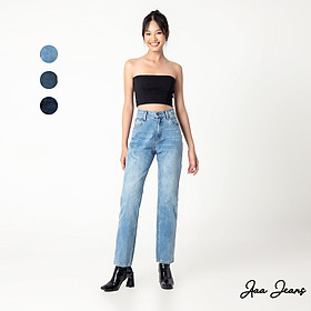Quần jean ống đứng nữ lưng cao classic straight Aaa Jeans