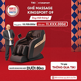 Ghế massage toàn thân KINGSPORT G9 công nghệ làm ấm Warmtech, 5 bài tập massage tự động thiết lập sẵn