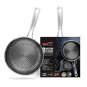 Chảo chống dính 2 mặt Blackcube Inox 304 đúc liền khôig 3 lớp Hàn Quốc Noon Song 32cm đáy từ
